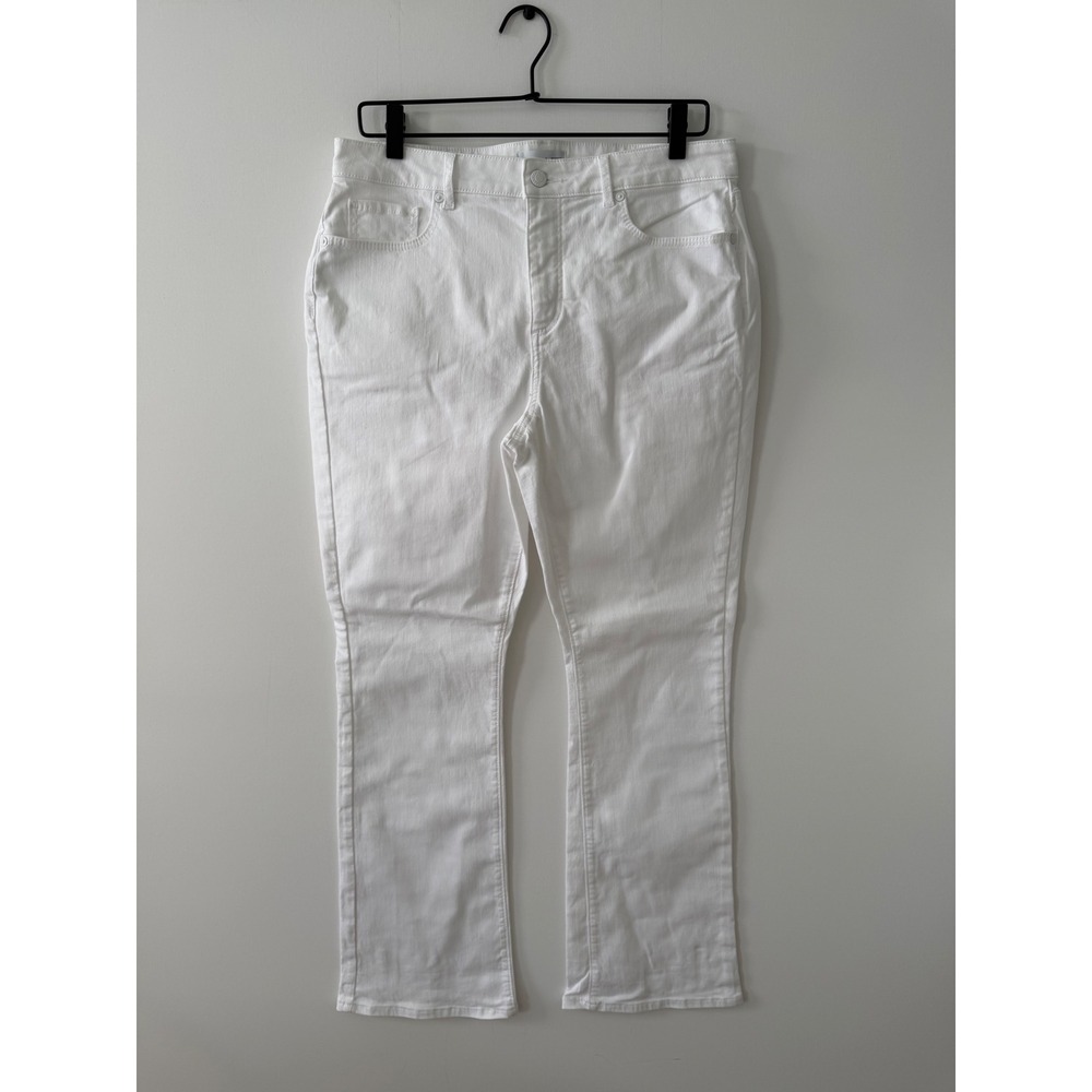 Loft The Boot White High Rise Bootcut Jeans Size 8 29 Stretch